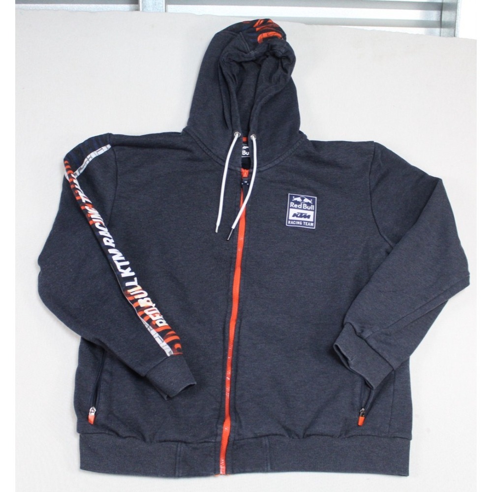 Red Bull Men Blue Sweater Hooded Race Team Long Sleeve Casual Size 3XL